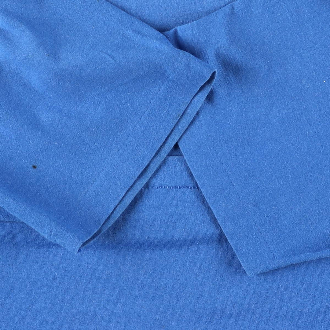Vintage 1980'S Hanes Fifty-Fifty Blue Tag College T-Shirt, Made in USA, Men's Size Large cotton blue type Vintage Second Hand
