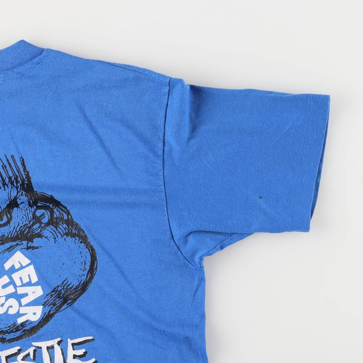 Vintage 1980'S Hanes Fifty-Fifty Blue Tag College T-Shirt, Made in USA, Men's Size Large cotton blue type Vintage Second Hand