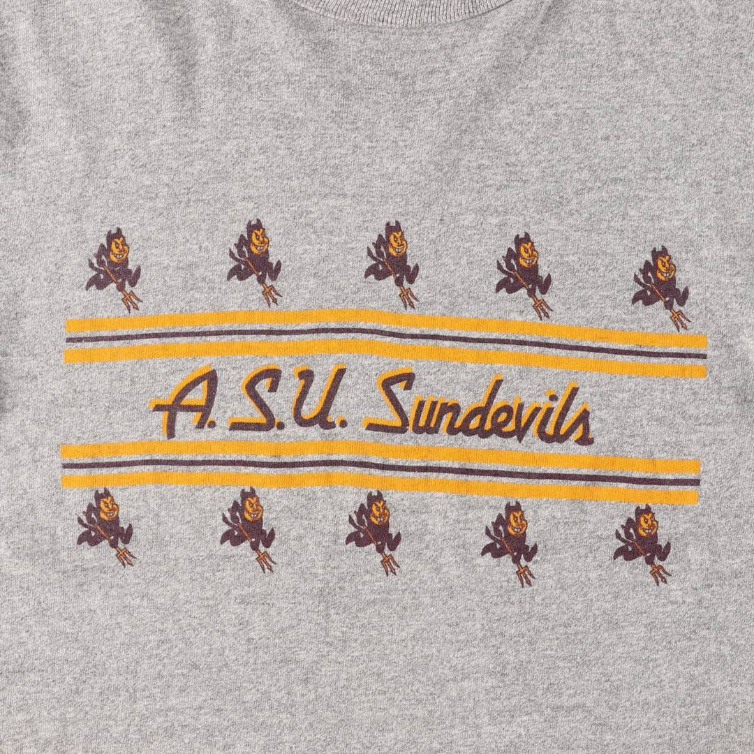 Vintage college T-shirt, size M, men's cotton gray type Vintage Second Hand