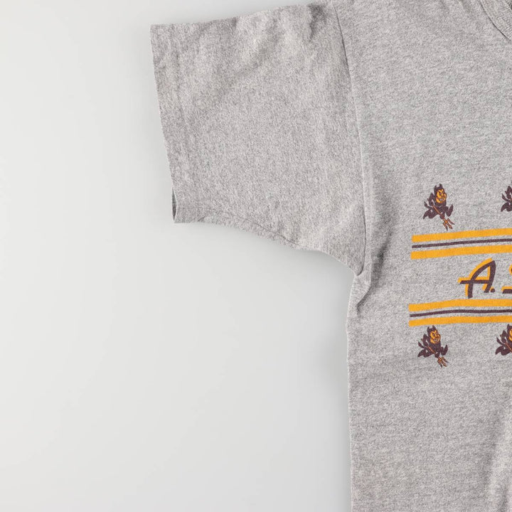 Vintage college T-shirt, size M, men's cotton gray type Vintage Second Hand