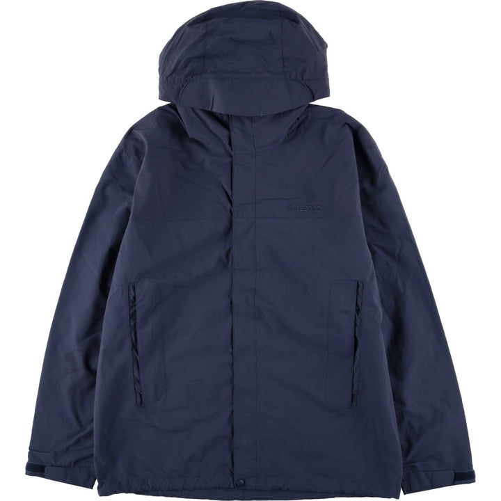 2000'S Marmot Mountain Parka Shell Jacket, Men's Size L Nylon navy blue type Vintage Second Hand