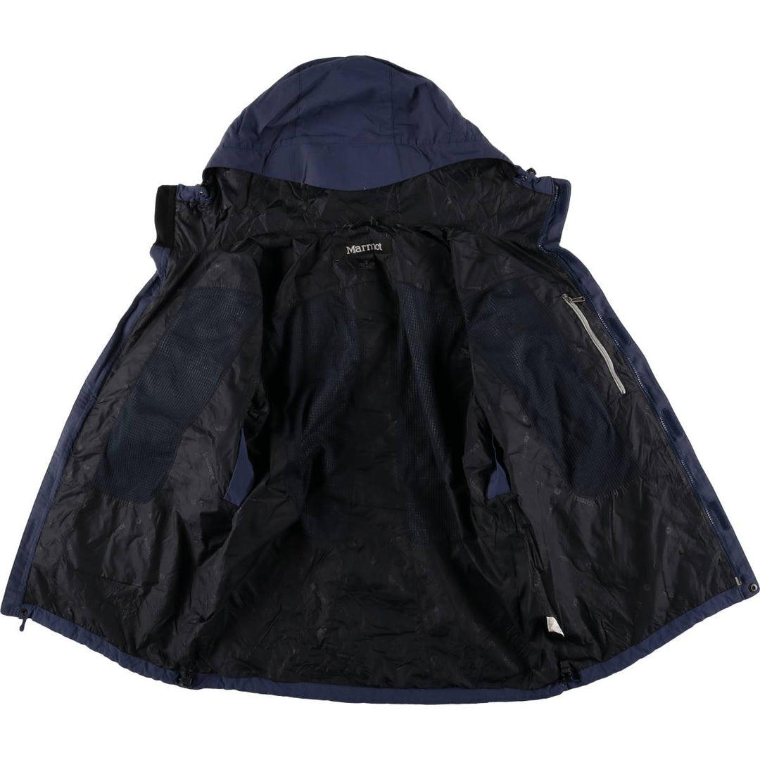 2000'S Marmot Mountain Parka Shell Jacket, Men's Size L Nylon navy blue type Vintage Second Hand