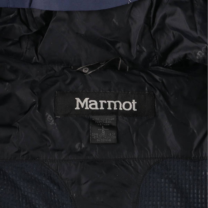 2000'S Marmot Mountain Parka Shell Jacket, Men's Size L Nylon navy blue type Vintage Second Hand