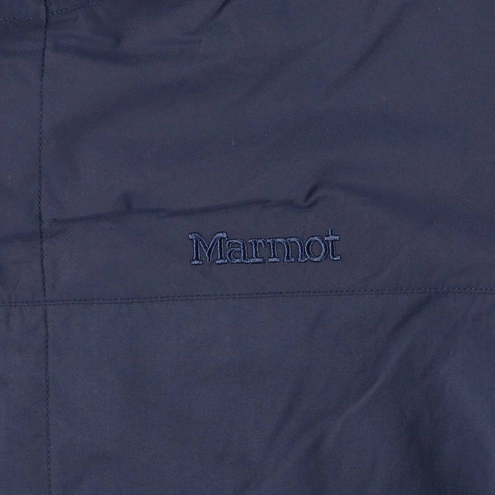 2000'S Marmot Mountain Parka Shell Jacket, Men's Size L Nylon navy blue type Vintage Second Hand