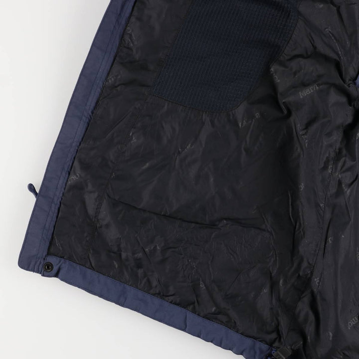 2000'S Marmot Mountain Parka Shell Jacket, Men's Size L Nylon navy blue type Vintage Second Hand