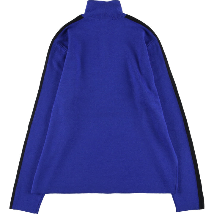 Ralph Lauren POLO by Ralph Lauren high-neck half-zip sweatshirt, men's size L wool blue type Vintage Second Hand