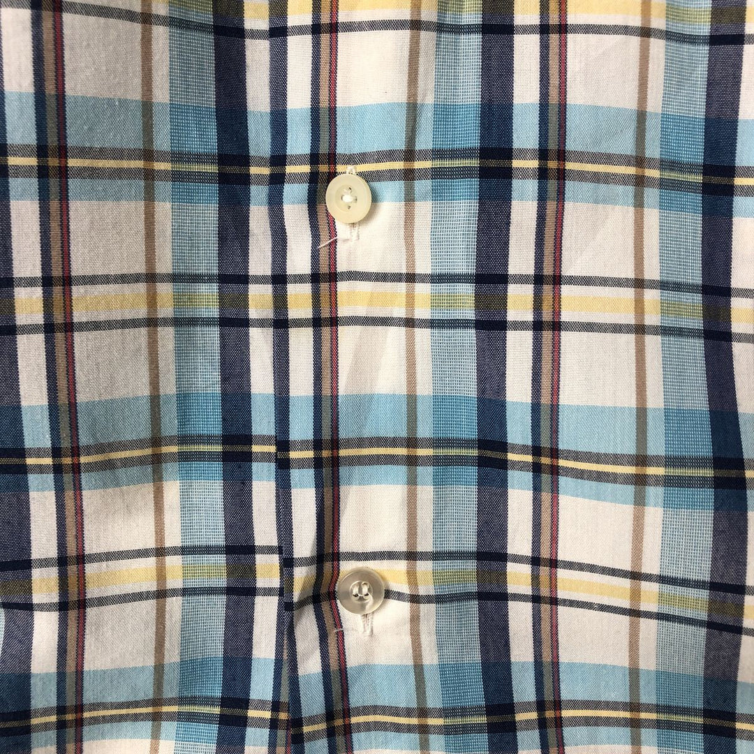 Vintage 1980'S Big Mac Check Pattern Long Sleeve Work Shirt, Men's Size XL unclear Blue type light blue Vintage Second Hand