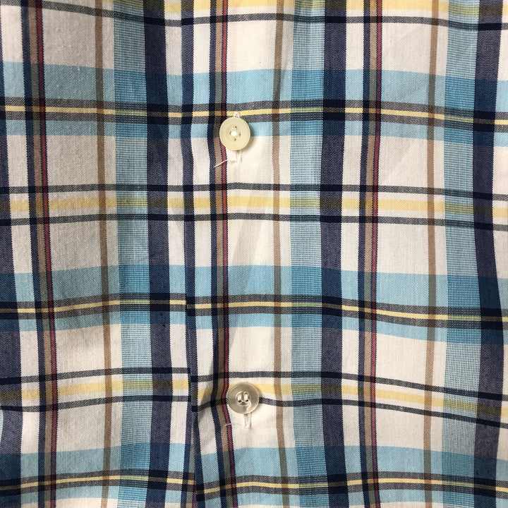 Vintage 1980'S Big Mac Check Pattern Long Sleeve Work Shirt, Men's Size XL unclear Blue type light blue Vintage Second Hand