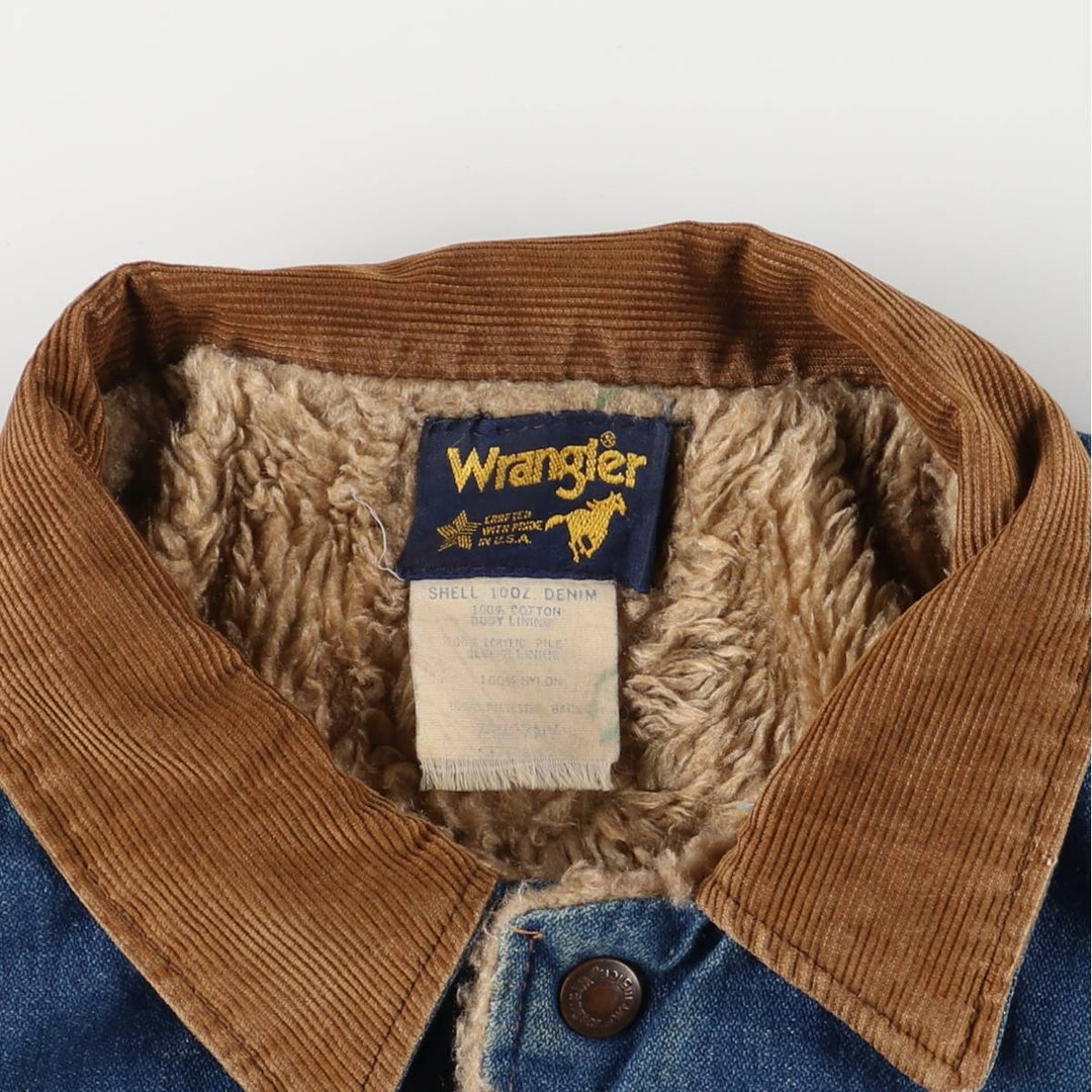 Vintage 70s-80'S Wrangler denim jacket, size M, men's cotton blue type Vintage Second Hand