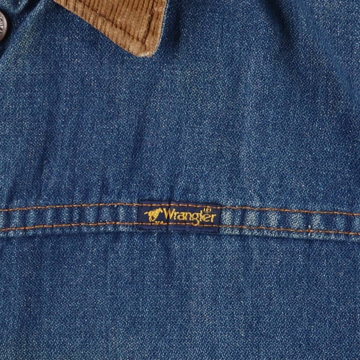 Vintage 70s-80'S Wrangler denim jacket, size M, men's cotton blue type Vintage Second Hand