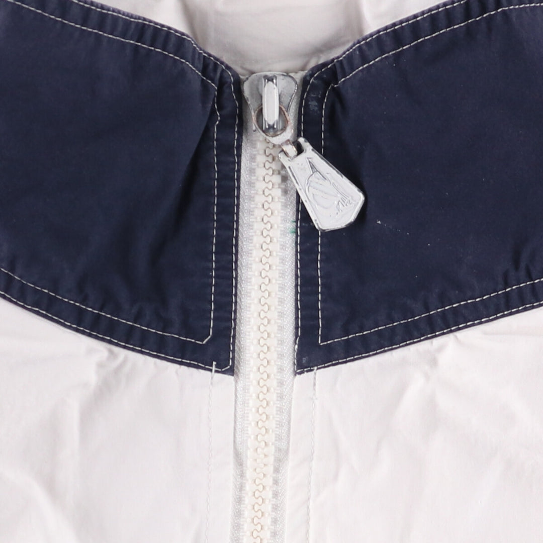 Vintage 90'S Nautica cotton jacket with back print, size M, men's cotton white type Vintage Second Hand