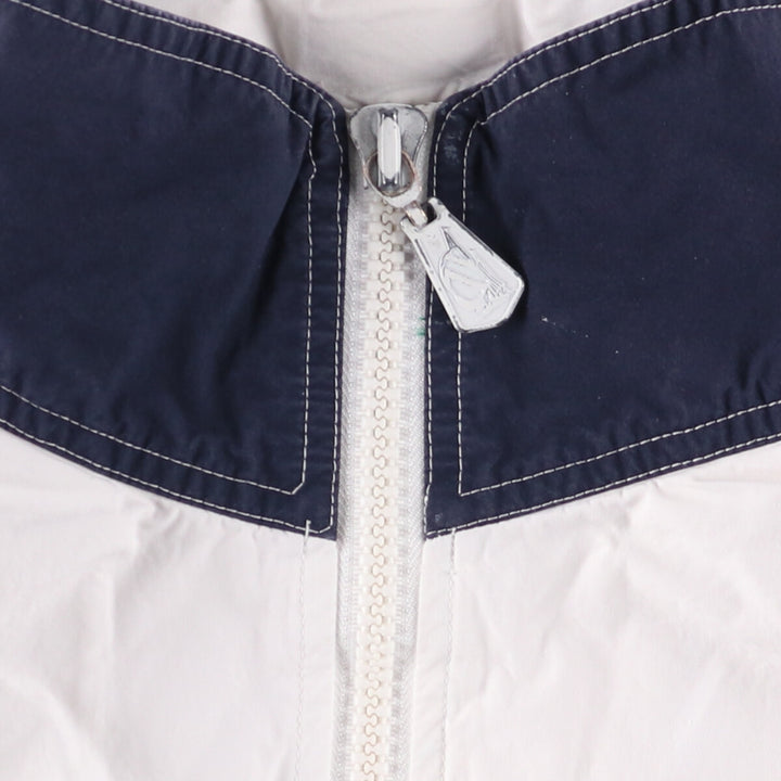 Vintage 90'S Nautica cotton jacket with back print, size M, men's cotton white type Vintage Second Hand