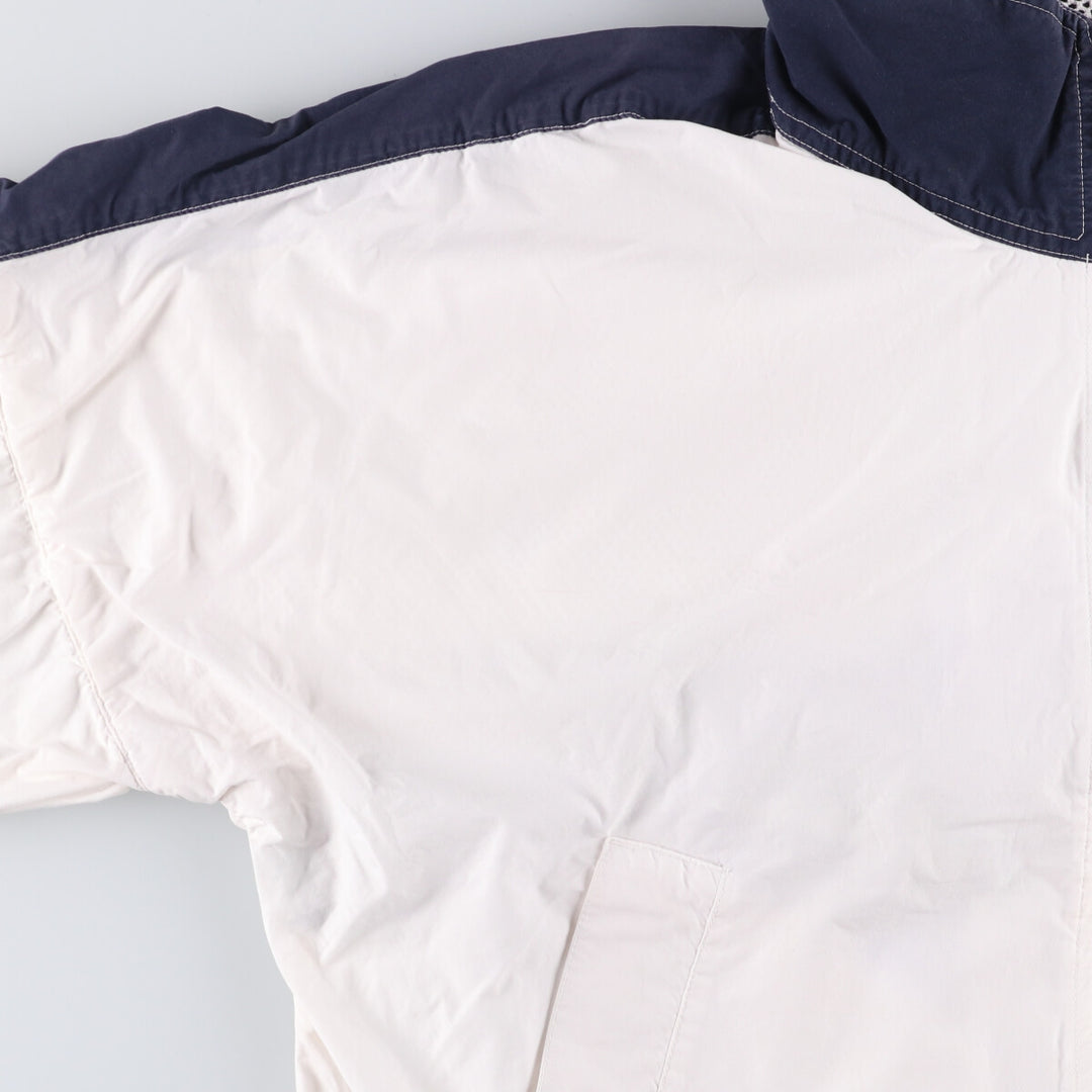 Vintage 90'S Nautica cotton jacket with back print, size M, men's cotton white type Vintage Second Hand