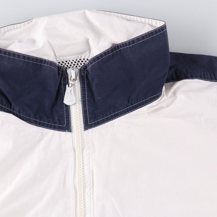 Vintage 90'S Nautica cotton jacket with back print, size M, men's cotton white type Vintage Second Hand