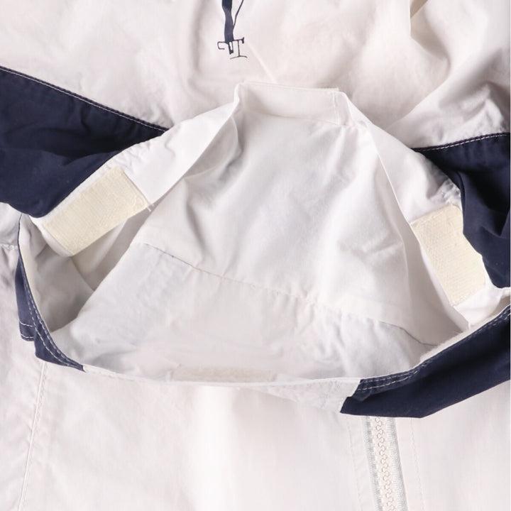 Vintage 90'S Nautica cotton jacket with back print, size M, men's cotton white type Vintage Second Hand