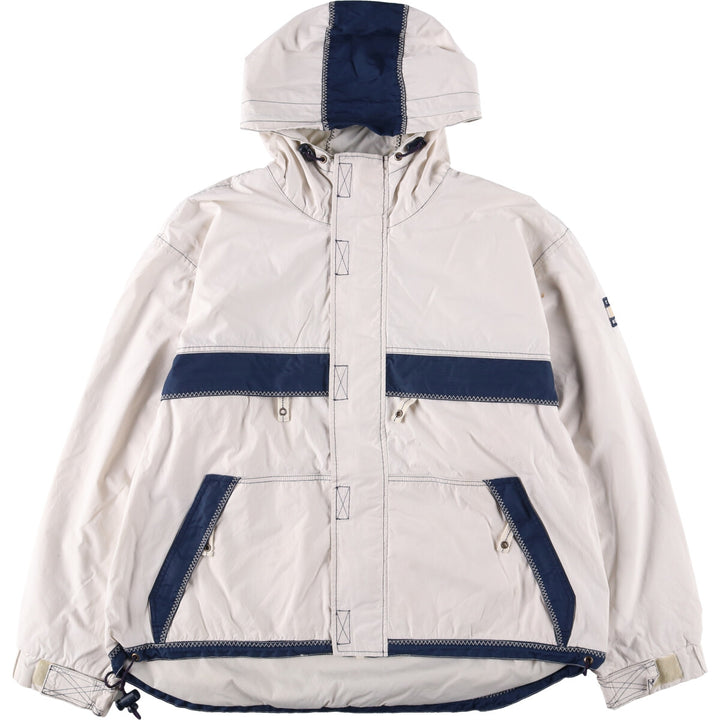 Vintage 90'S Tommy Hilfiger cotton hoodie, size L, men's size L cotton pale white type Vintage Second Hand