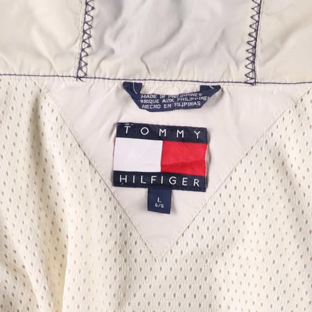 Vintage 90'S Tommy Hilfiger cotton hoodie, size L, men's size L cotton pale white type Vintage Second Hand