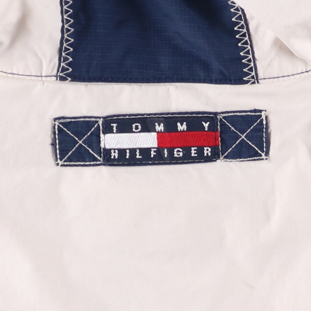 Vintage 90'S Tommy Hilfiger cotton hoodie, size L, men's size L cotton pale white type Vintage Second Hand