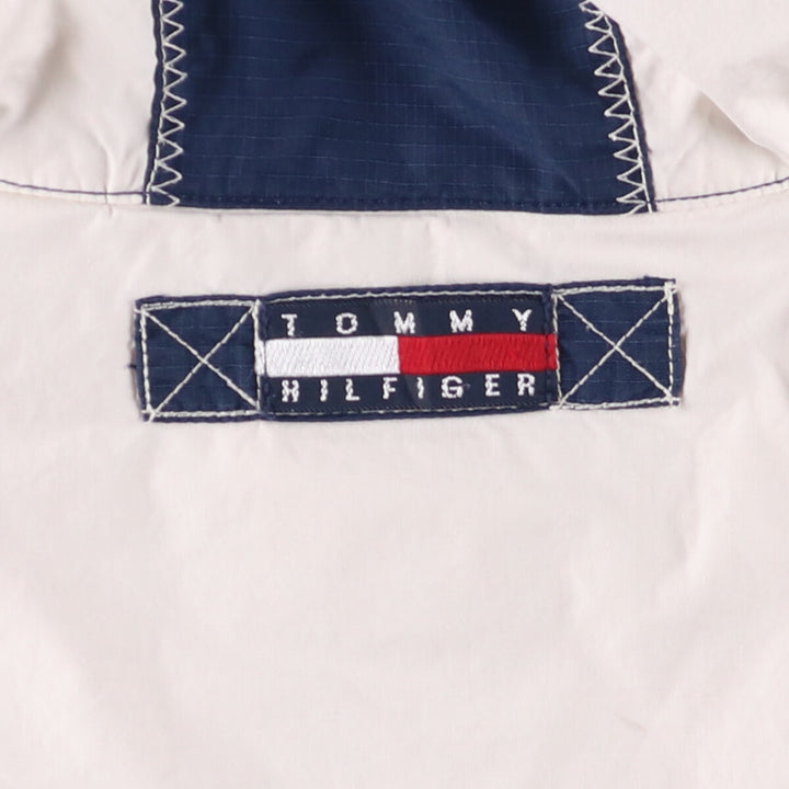 Vintage 90'S Tommy Hilfiger cotton hoodie, size L, men's size L cotton pale white type Vintage Second Hand
