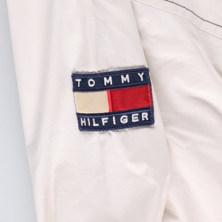 Vintage 90'S Tommy Hilfiger cotton hoodie, size L, men's size L cotton pale white type Vintage Second Hand