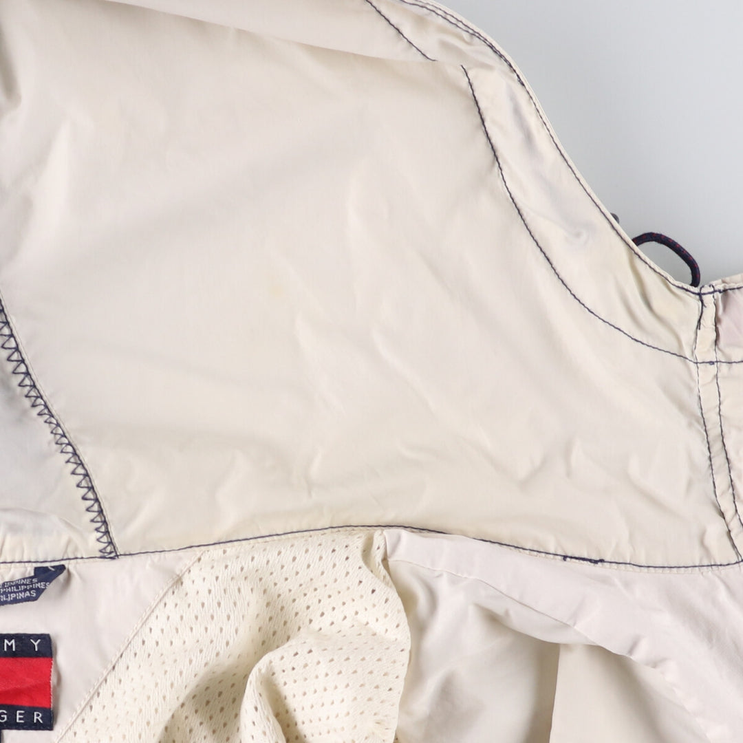 Vintage 90'S Tommy Hilfiger cotton hoodie, size L, men's size L cotton pale white type Vintage Second Hand