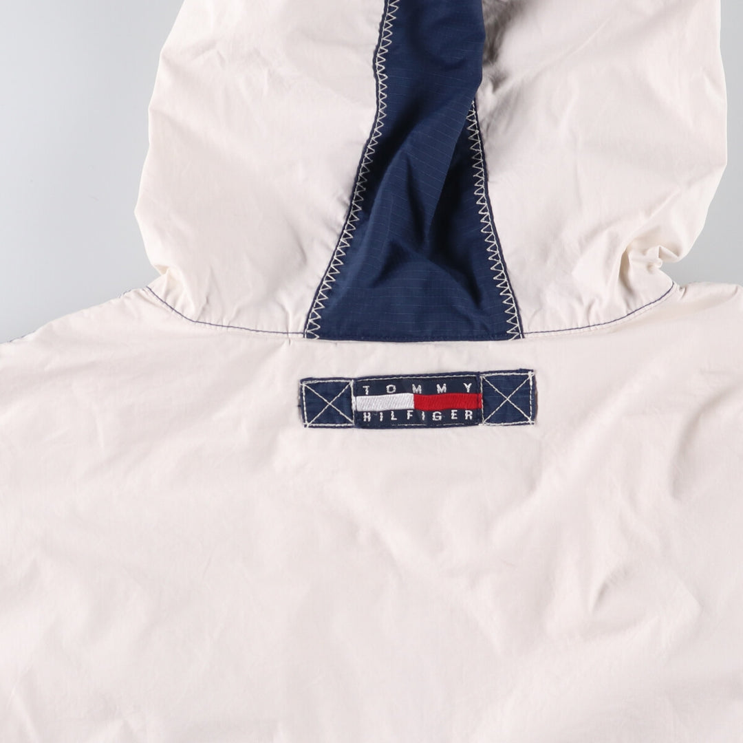 Vintage 90'S Tommy Hilfiger cotton hoodie, size L, men's size L cotton pale white type Vintage Second Hand