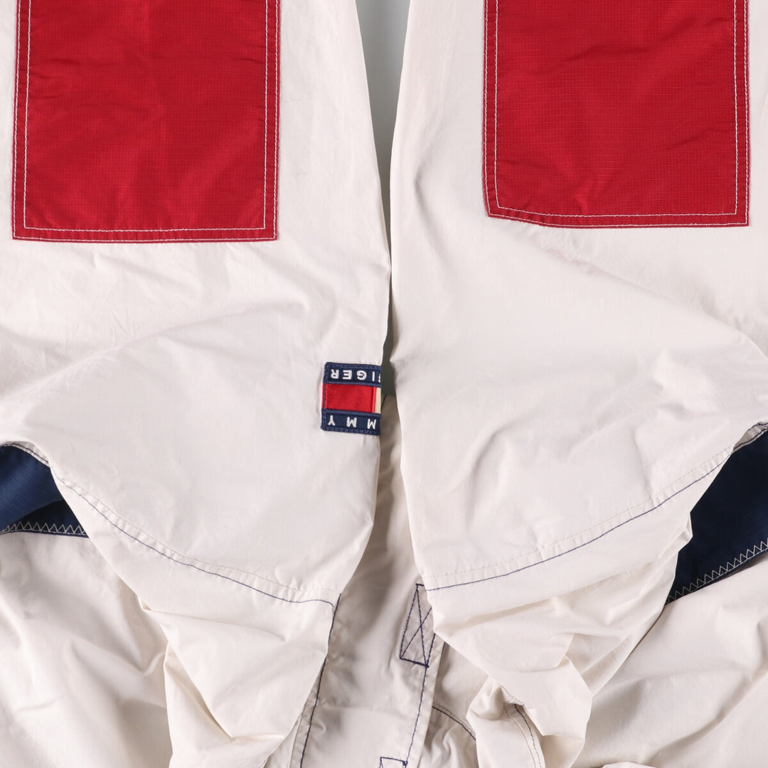 Vintage 90'S Tommy Hilfiger cotton hoodie, size L, men's size L cotton pale white type Vintage Second Hand