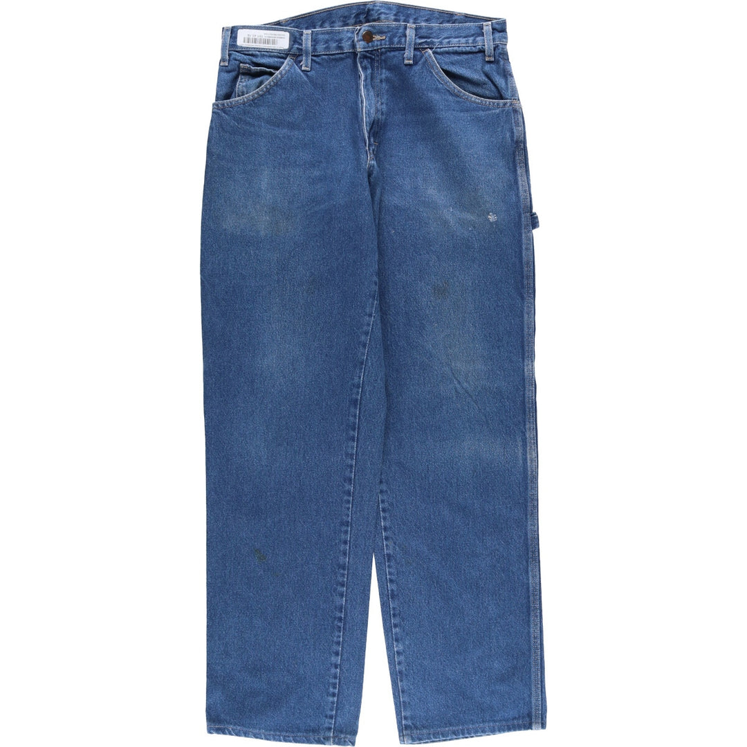 Dickies denim painter pants for men, equivalent to W35 cotton blue type Vintage Second Hand
