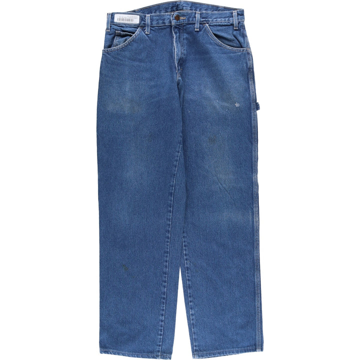 Dickies denim painter pants for men, equivalent to W35 cotton blue type Vintage Second Hand