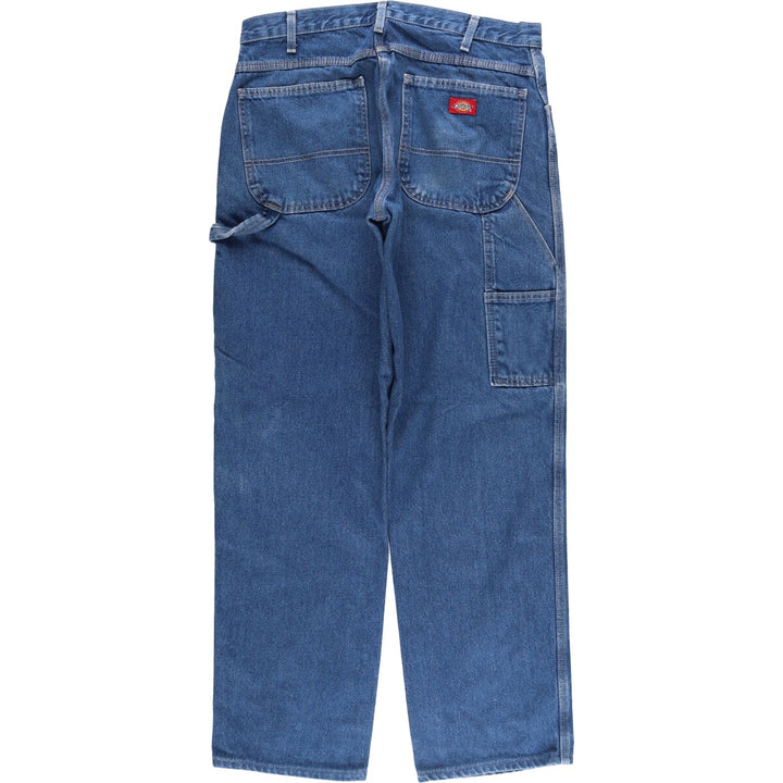 Dickies denim painter pants for men, equivalent to W35 cotton blue type Vintage Second Hand