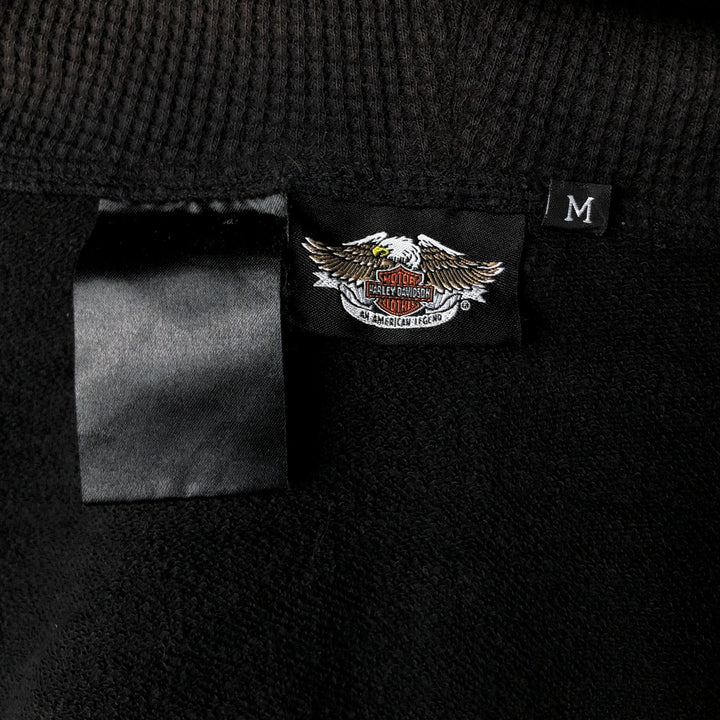Harley-Davidson Men's Hoodie Vest (Size M) unclear black type Vintage Second Hand