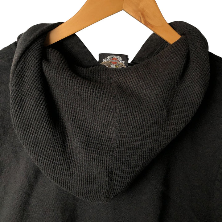 Harley-Davidson Men's Hoodie Vest (Size M) unclear black type Vintage Second Hand