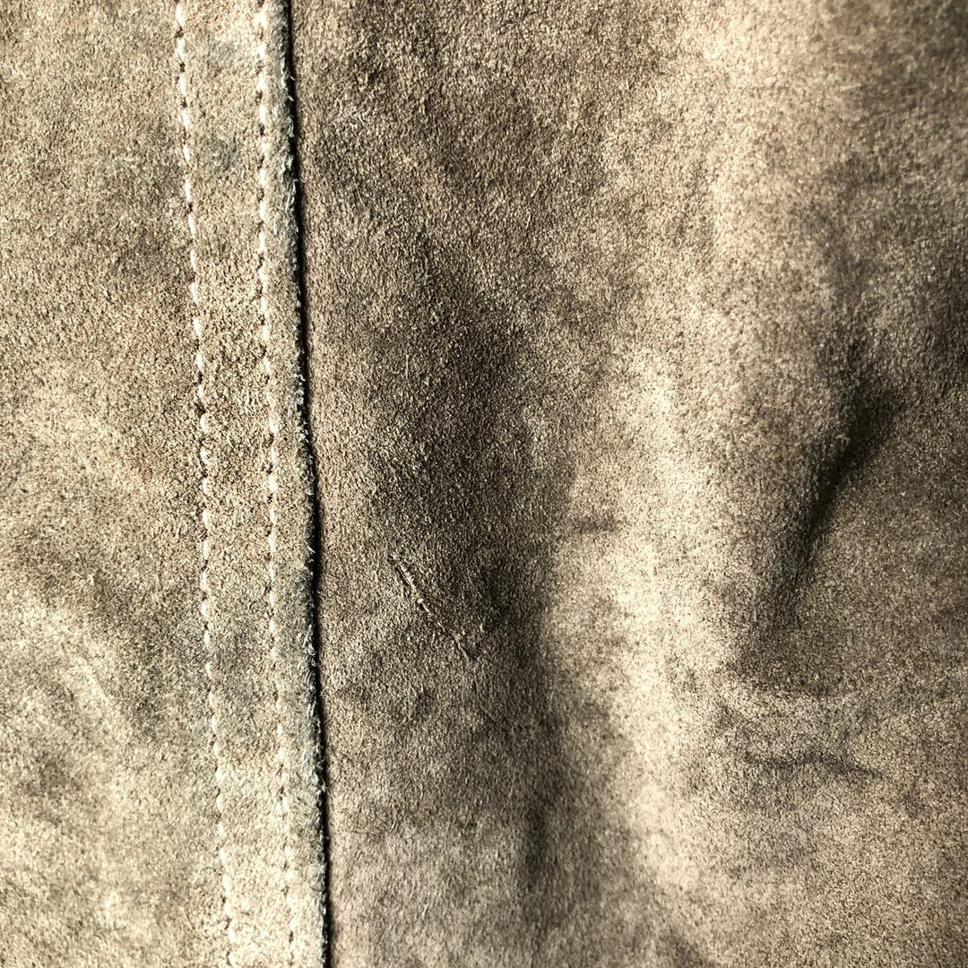 Vintage 1970'S Sears THE LEARHER SHOP suede leather vest, size M, men's Genuine Leather Cowhide Suede beige type brown Vintage Second Hand