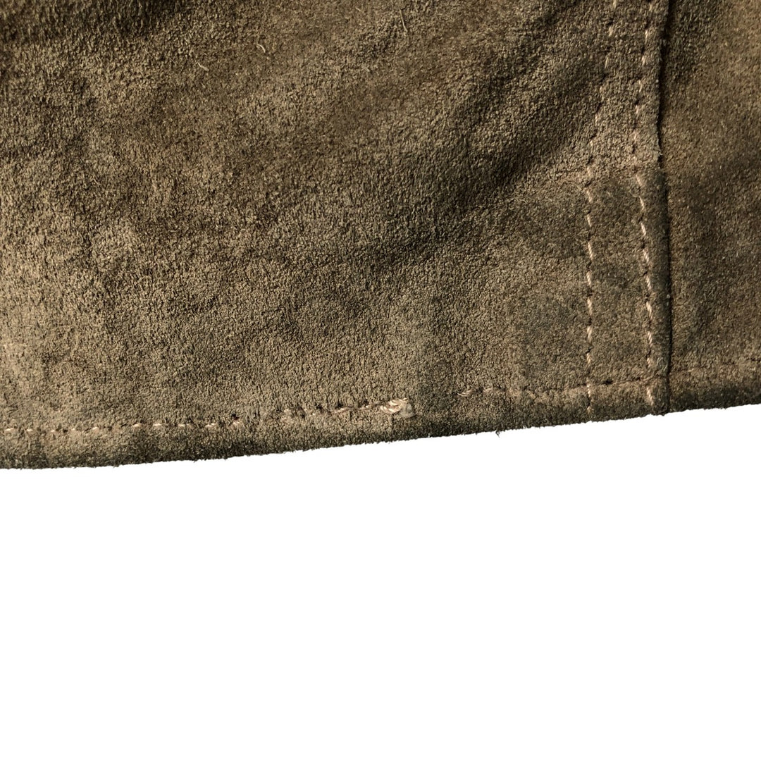 Vintage 1970'S Sears THE LEARHER SHOP suede leather vest, size M, men's Genuine Leather Cowhide Suede beige type brown Vintage Second Hand