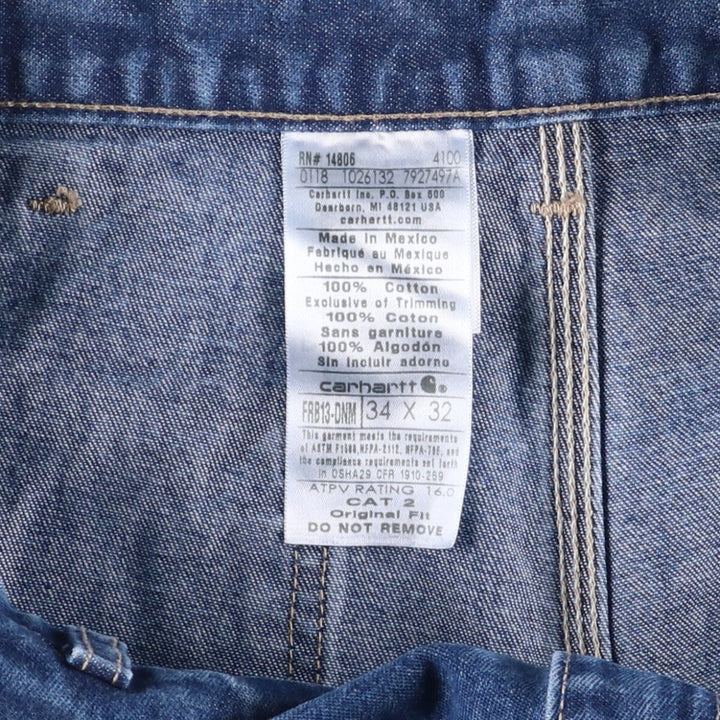 Carhartt CAT2 Original Fit FR Series Denim Painter Pants Men's W36 cotton blue type Vintage Second Hand