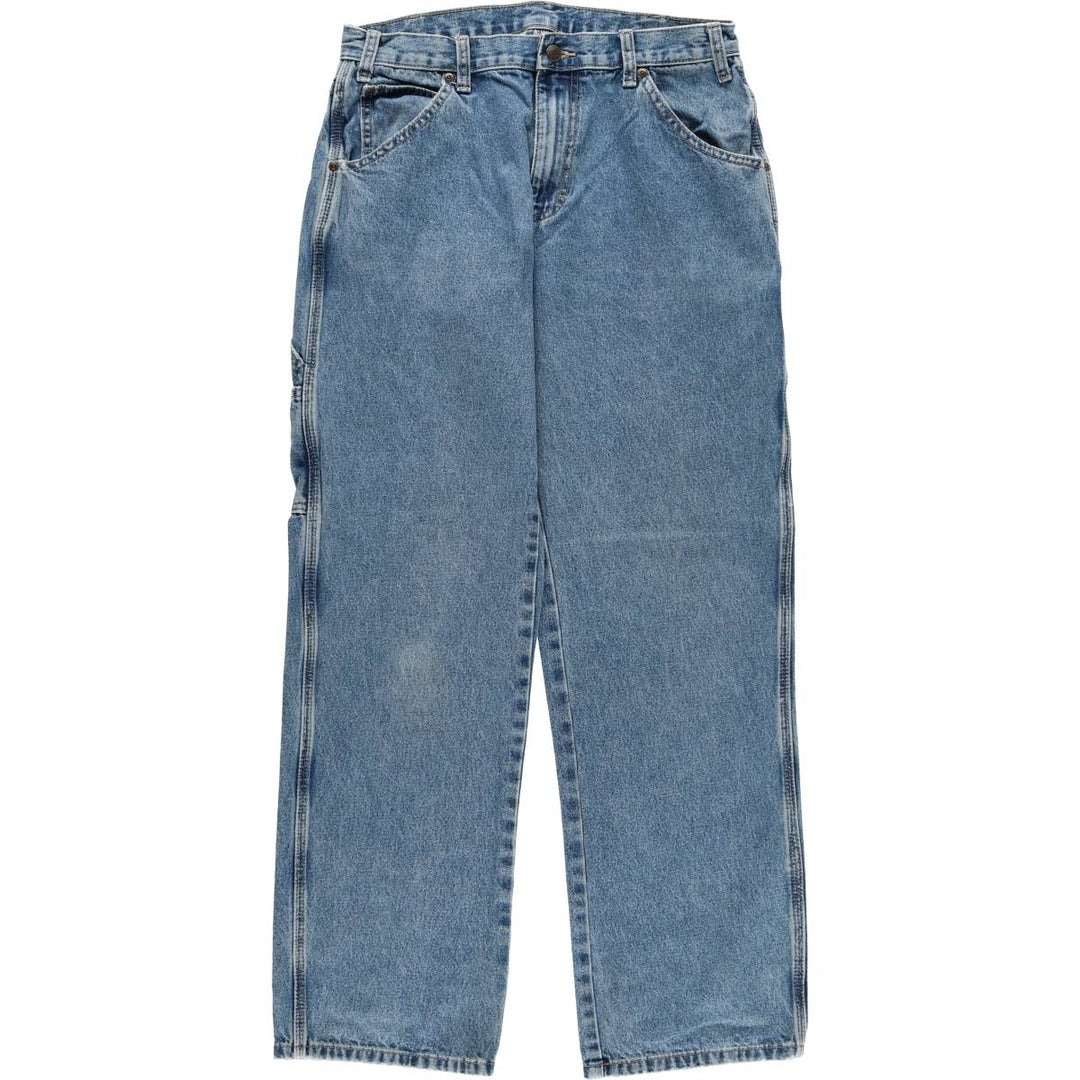 Dickies denim painter pants for men, equivalent to W32 cotton blue type Vintage Second Hand