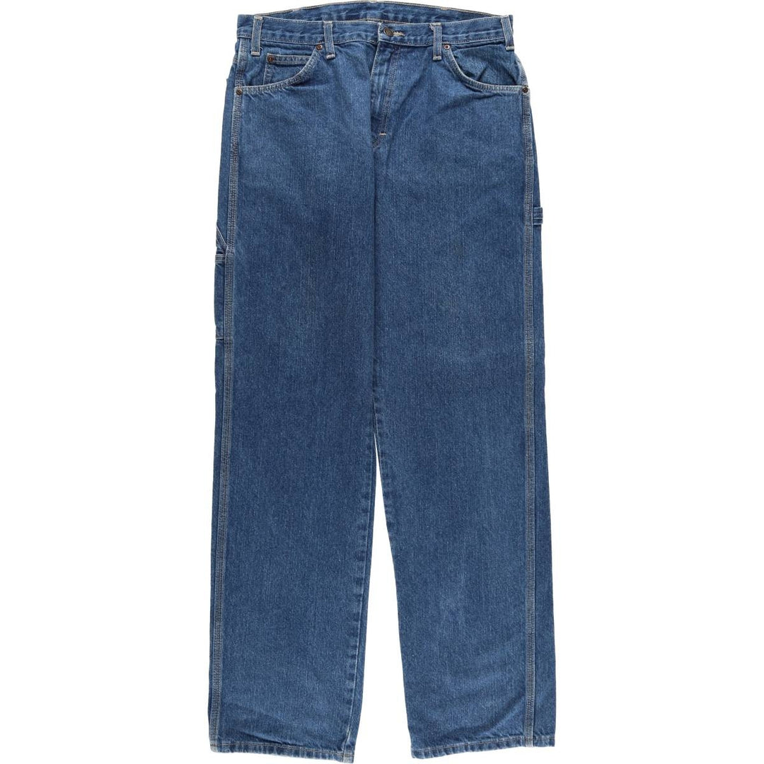 Dickies denim painter pants for men, equivalent to W34 cotton blue type Vintage Second Hand