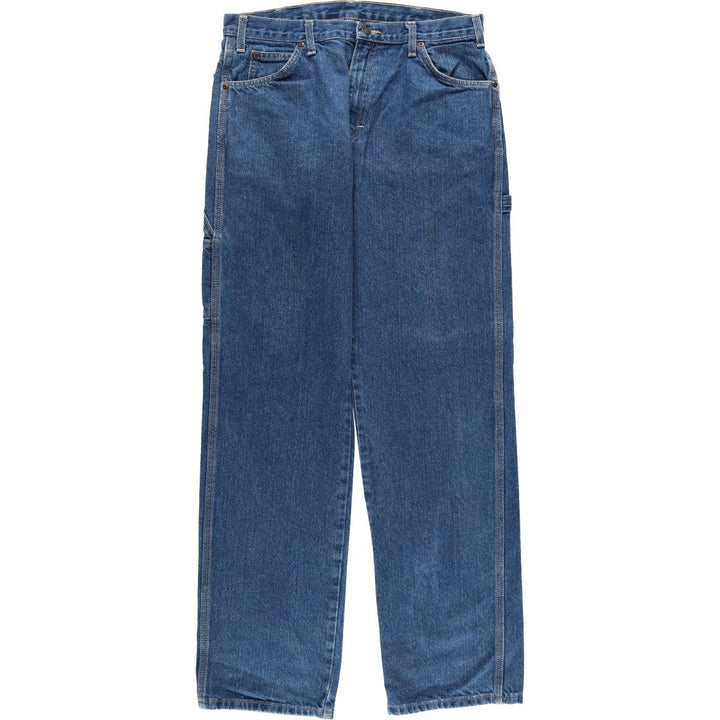 Dickies denim painter pants for men, equivalent to W34 cotton blue type Vintage Second Hand