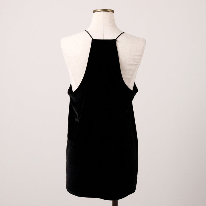 EXPRESS Velour Camisole, Women's Size M polyester black type Vintage Second Hand