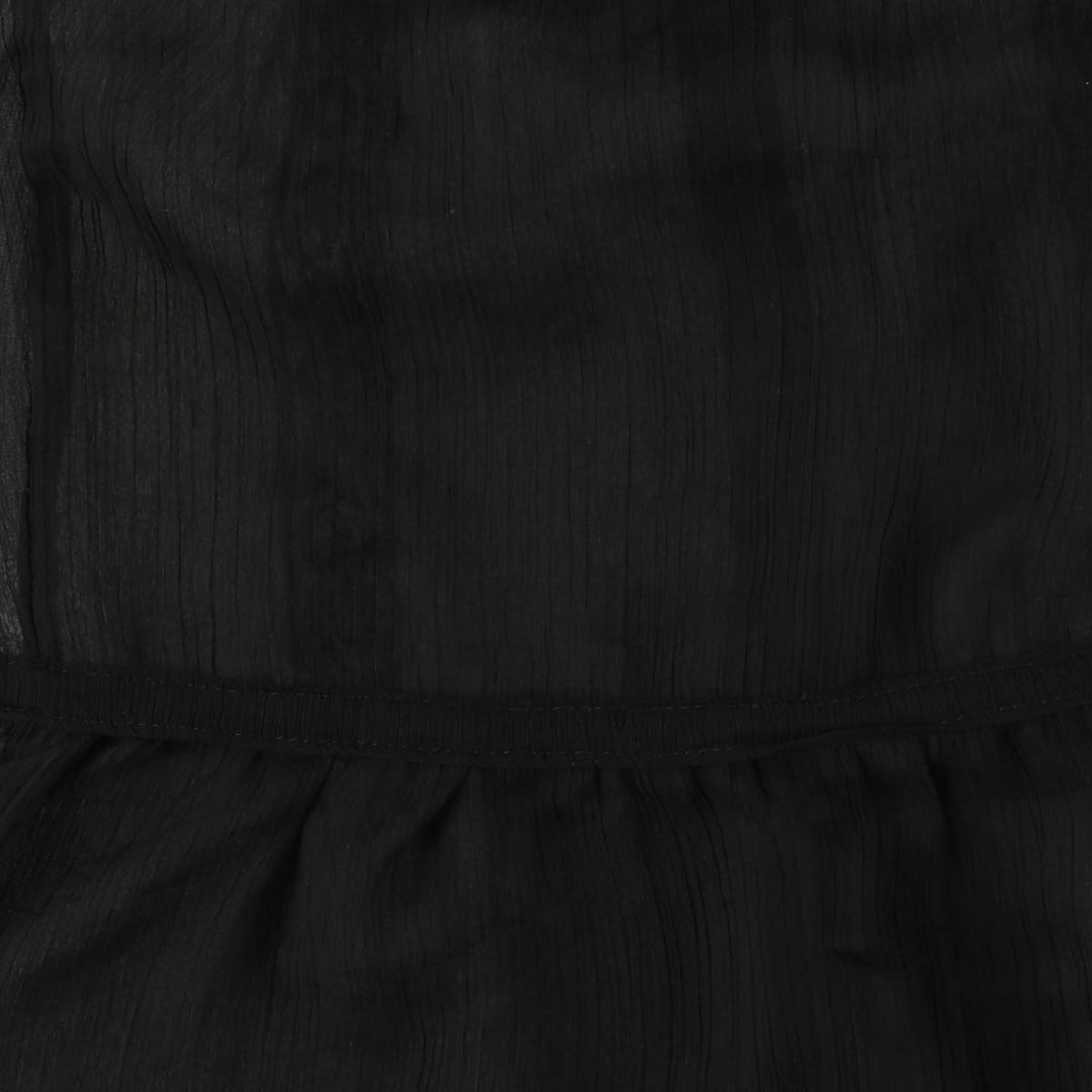 Passport Ruffle Open-Front See-Through Lingerie Camisole, Women's Size S polyester black type Vintage Second Hand