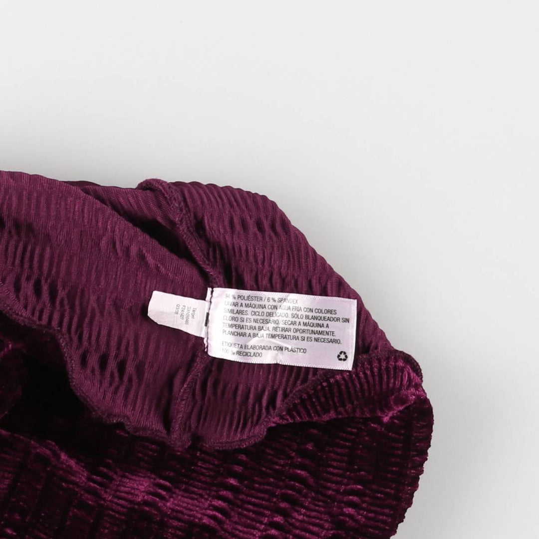 wild fable Cropped Ruffle Velvet Camisole, Women's Size Medium polyester purple type Vintage Second Hand