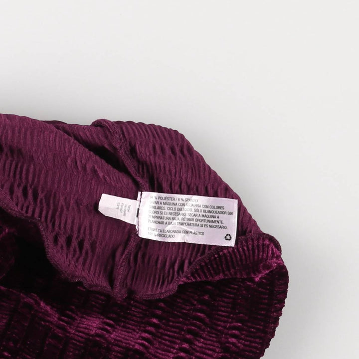 wild fable Cropped Ruffle Velvet Camisole, Women's Size Medium polyester purple type Vintage Second Hand