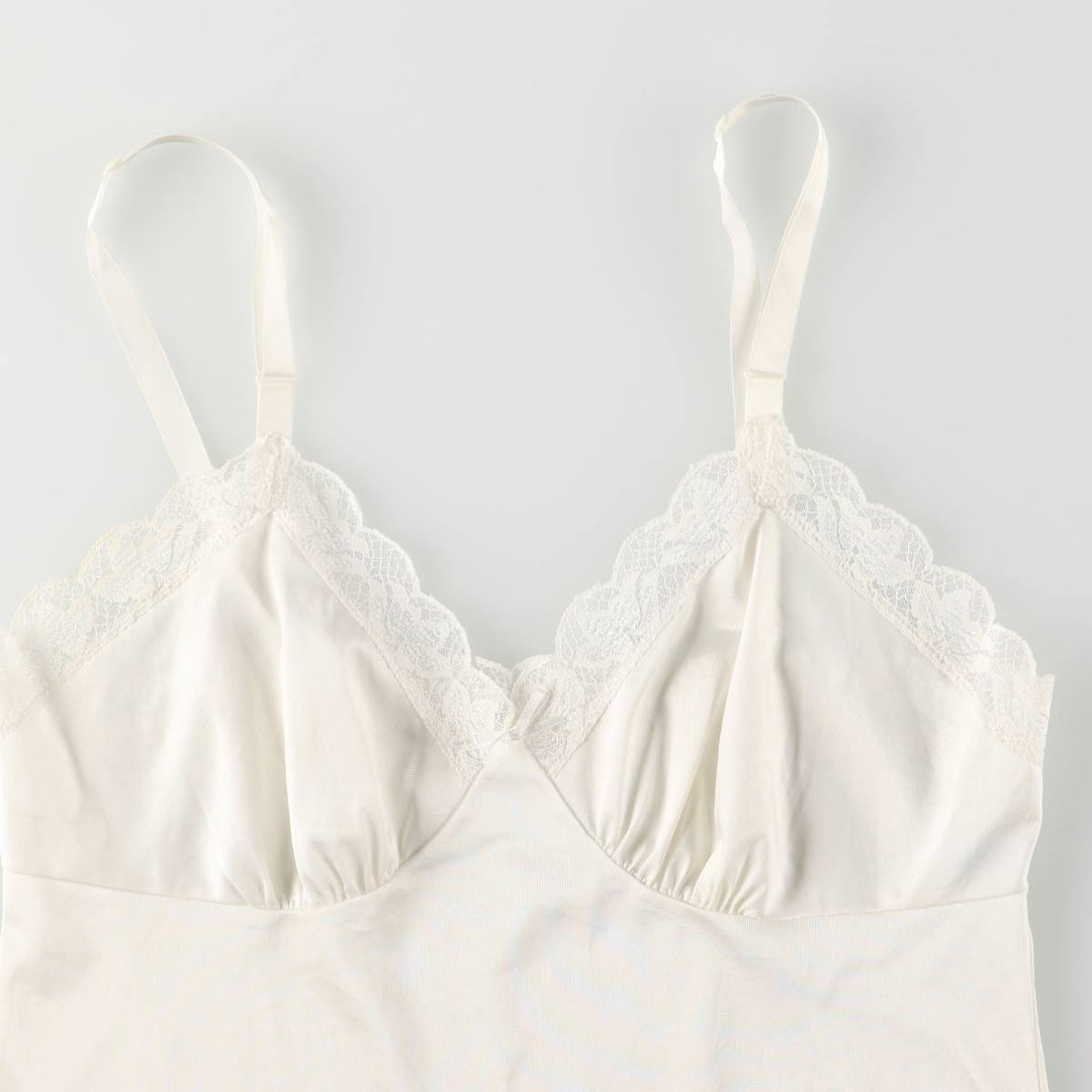 LORRAINE Cropped Lingerie Camisole, Made in USA, Women's Size Small Nylon white type Vintage Second Hand