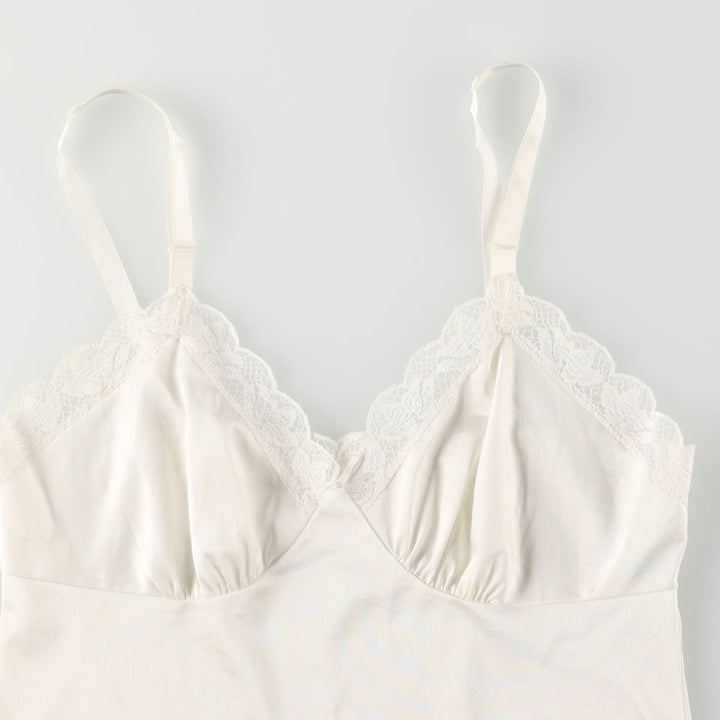 LORRAINE Cropped Lingerie Camisole, Made in USA, Women's Size Small Nylon white type Vintage Second Hand