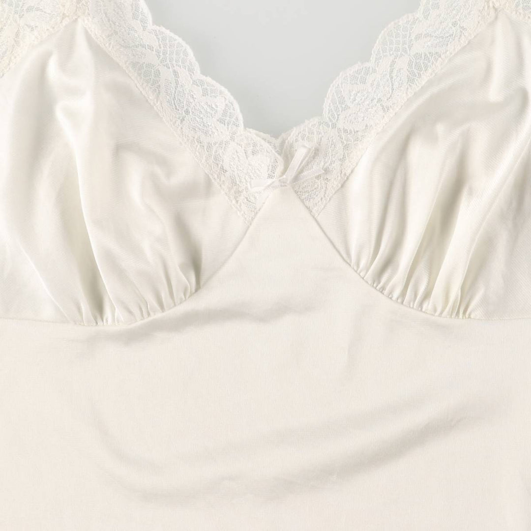 LORRAINE Cropped Lingerie Camisole, Made in USA, Women's Size Small Nylon white type Vintage Second Hand