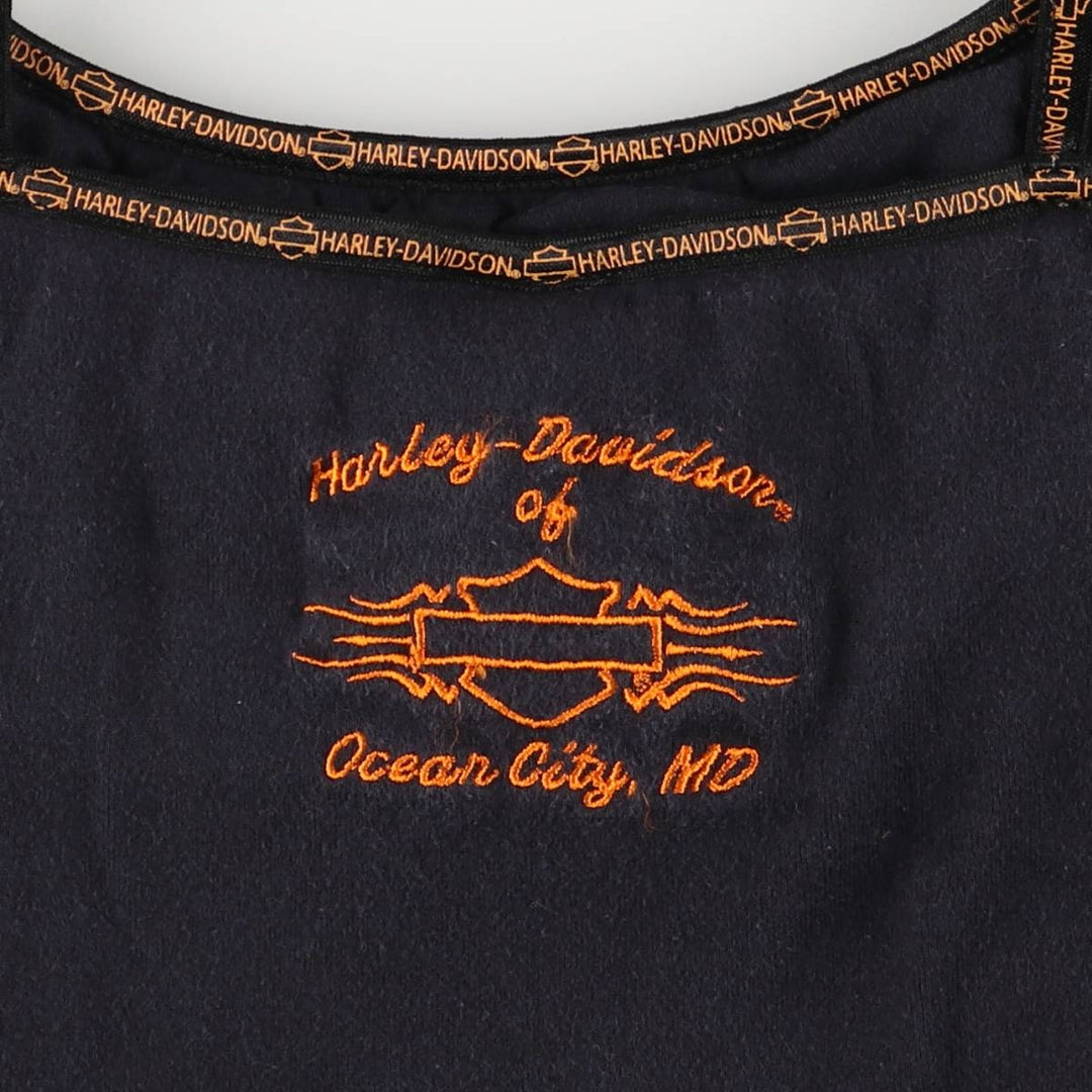 Harley-Davidson Rhinestone and Lined Camisole, Women's Size Small cotton black type Vintage Second Hand