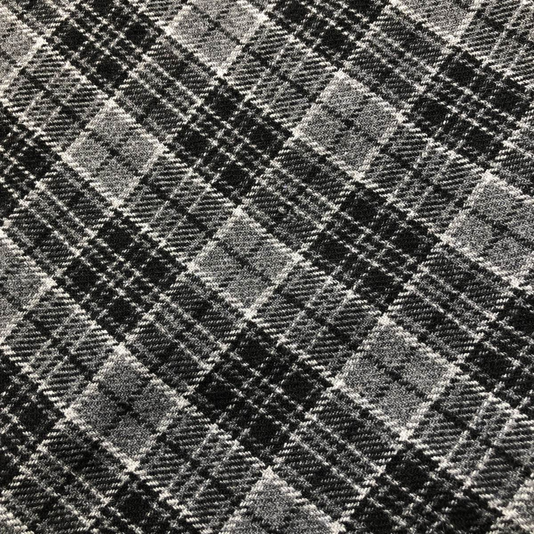 90'S GAP Vintage Check Pattern Wool Long A-Line Skirt, Women's Size L wool gray type Vintage Second Hand