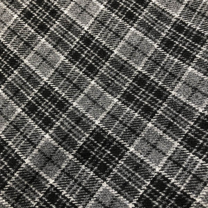 90'S GAP Vintage Check Pattern Wool Long A-Line Skirt, Women's Size L wool gray type Vintage Second Hand