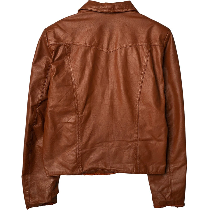 Wilsons Swing Top Leather Blouson Jacket, Women's Size M genuine leather red type reddish brown Vintage Second Hand