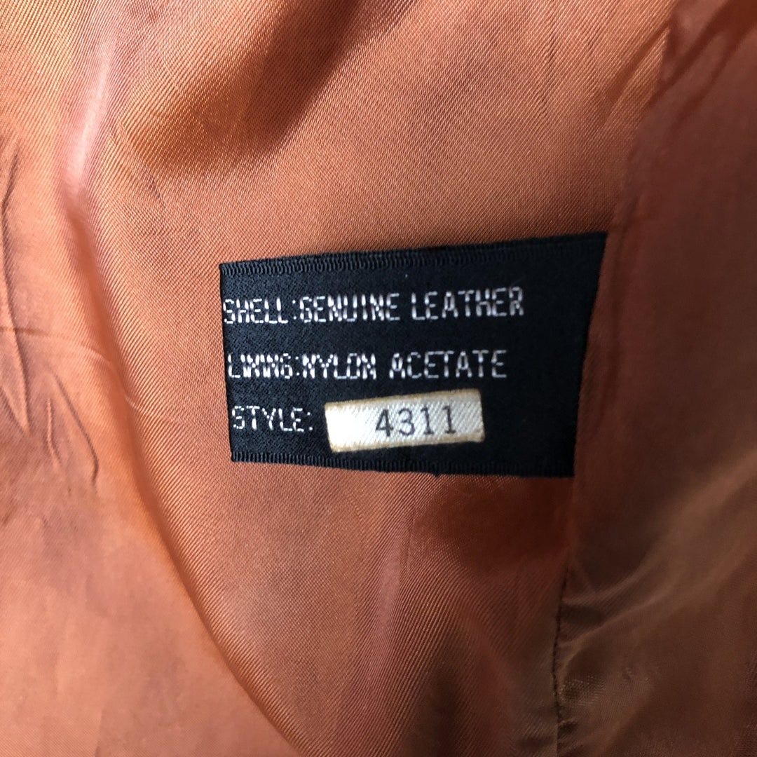 Wilsons Swing Top Leather Blouson Jacket, Women's Size M genuine leather red type reddish brown Vintage Second Hand